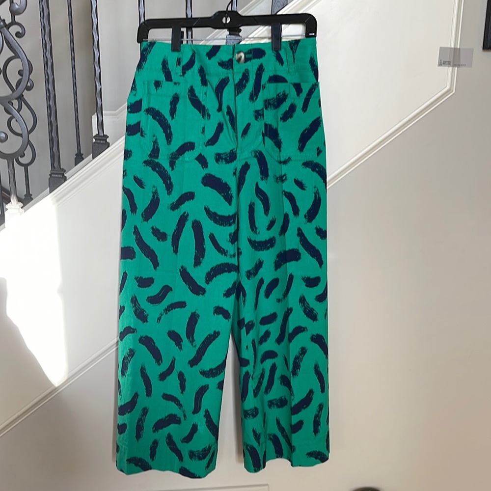 New Anthropologie Maeve The Colette Cropped Wide-Leg Pants - NWT petite 28 -